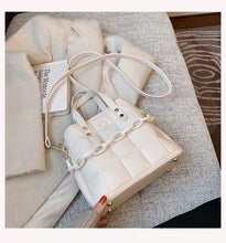 Load image into Gallery viewer, Bolsa de mão feminina quadrada  bolsa de ombro moderna, couro pu de alta qualidade, bolsa carteiro