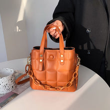 Load image into Gallery viewer, Bolsa de mão feminina quadrada  bolsa de ombro moderna, couro pu de alta qualidade, bolsa carteiro