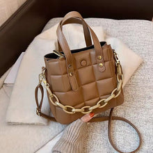 Load image into Gallery viewer, Bolsa de mão feminina quadrada  bolsa de ombro moderna, couro pu de alta qualidade, bolsa carteiro