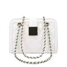 Load image into Gallery viewer, Bolsa de ombro de couro de couro preto pequeno do plutônio para as mulheres  inverno marca corrente designer bolsas de mão t