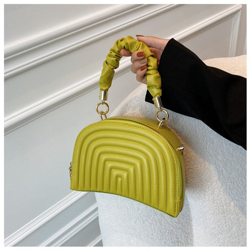 Bolsa de ombro pequena de couro pu feminina, bolsa crossbody com alça curta de ombro marca estilosa para mulheres 2021, bolsa de