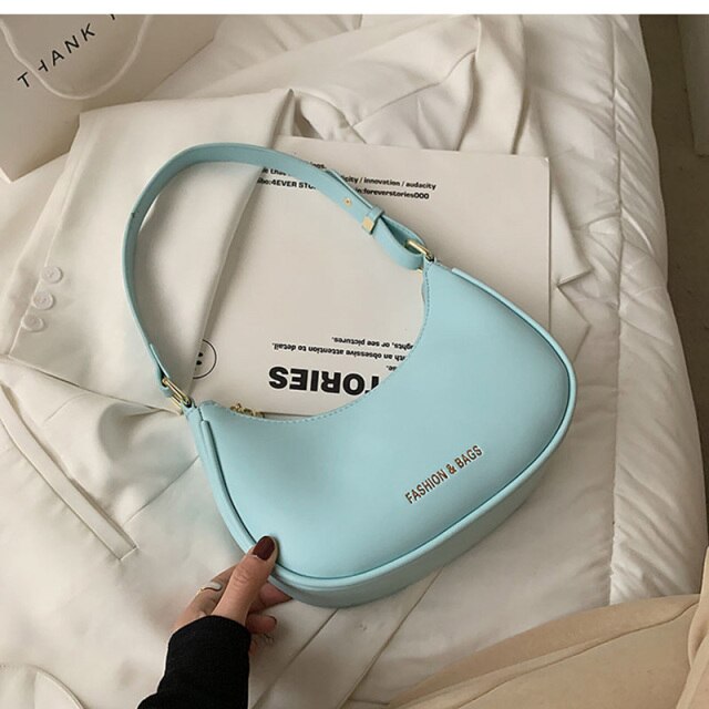 Bolsa de ombro pequena para mulheres, bolsa verde simples de alta qualidade de couro pu, bolsa de mão feminina de marca de luxo,