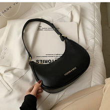 Load image into Gallery viewer, Bolsa de ombro pequena para mulheres, bolsa verde simples de alta qualidade de couro pu, bolsa de mão feminina de marca de luxo,