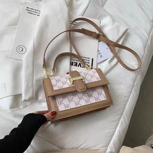 Load image into Gallery viewer, Bolsa feminina luxuosa de ombro, bolsa carteiro com aba e couro pu de alta qualidade para viagem