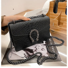 Load image into Gallery viewer, Bolso de hombro con cadena para mujer, bandolera de moda para chicas, informal, sencillo, con personalidad, cuadrado pequeño, 20