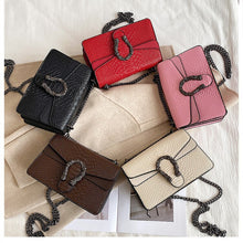 Load image into Gallery viewer, Bolso de hombro con cadena para mujer, bandolera de moda para chicas, informal, sencillo, con personalidad, cuadrado pequeño, 20