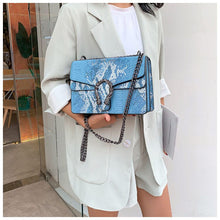 Load image into Gallery viewer, Bolso de hombro con cadena para mujer, bandolera de moda para chicas, informal, sencillo, con personalidad, cuadrado pequeño, 20