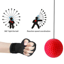 Load image into Gallery viewer, Boxing Reflex Speed Punch Ball MMA Sanda Boxer Raising Reaction Force Hand Eye Training Set Stress Gym Boxing Muay Thai Exercise
