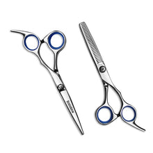 Load image into Gallery viewer, Brainbow 6 inch Cutting Thinning  Styling Tool Hair Scissors Stainless Steel Salon Hairdressing Shears Regular Flat Teeth Blades