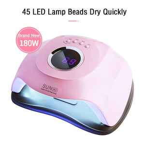 Brand New 180W UV Lamp Nail Dryer Pro UV LED Gel Nail Lamp Fast Curing Gel Polish Ice Lamp for Nail Manicure Machine