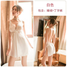 Load image into Gallery viewer, Brand sexy pajamas, sexy lingerie clothing, small chest nightdress Backless passion suit, women&#39;s home service