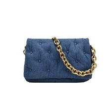Load image into Gallery viewer, Branded Women&#39;s Shoulder Bags 2020 Denim Quality Thick Metal Chain Shoulder Purses And Handbag Women Clutch Bags Ladies Hobo Bag