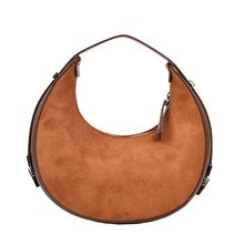 Load image into Gallery viewer, Brushed fabric handbag Women&#39;s half moon shoulder bag dumpling bag Fashion casual armpit bag Women&#39;s bag