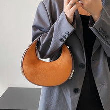Load image into Gallery viewer, Brushed fabric handbag Women&#39;s half moon shoulder bag dumpling bag Fashion casual armpit bag Women&#39;s bag