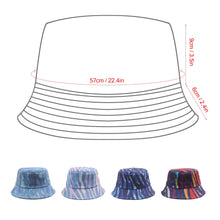 Load image into Gallery viewer, Bucket Hat Multicolor Stripes Pattern Hat Sunscreen Adjustable Packable Wide Brim Cap Fisherman Beach Travel Fashion Outdoor Cap