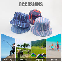 Load image into Gallery viewer, Bucket Hat Multicolor Stripes Pattern Hat Sunscreen Adjustable Packable Wide Brim Cap Fisherman Beach Travel Fashion Outdoor Cap