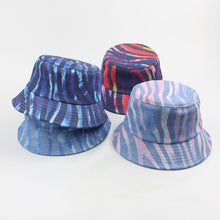Load image into Gallery viewer, Bucket Hat Multicolor Stripes Pattern Hat Sunscreen Adjustable Packable Wide Brim Cap Fisherman Beach Travel Fashion Outdoor Cap
