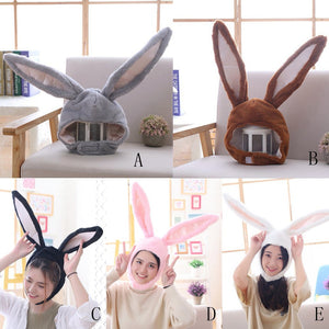 Bunny Ears Hat  Bunny Hood Halloween Party Cosplay Women Girls Long Cap Plush Rabbit Ears Hat Headgear