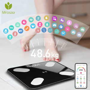 CE Certification Body Fat Scale Smart BMI Scale LED Digital Bathroom Wireless Weight Scale Balance bluetooth APP Android IOS