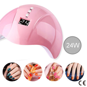 CE Certification Nail Dryer LED UV Lamp 24W For All Gels 12 Leds UV Lamp for Nail Machine Curing 30s/60s/99s Timer USB Connector