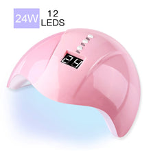 Load image into Gallery viewer, CE Certification Nail Dryer LED UV Lamp 24W For All Gels 12 Leds UV Lamp for Nail Machine Curing 30s/60s/99s Timer USB Connector