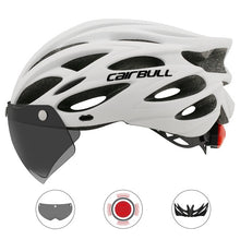 Load image into Gallery viewer, Cairbull Ultralight Cycling Helmet With Removable Visor Goggles Bike Taillight Intergrally-molded Mountain Road MTB Helmets 230g