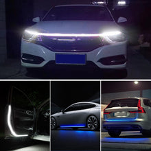Load image into Gallery viewer, Car Hood Daytime Running Light Strip Waterproof Flexible LED Auto Decorative Atmosphere Lamp Ambient Backlight 12V Universal