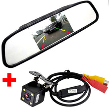 Load image into Gallery viewer, Car ccd Video Auto Parking Monitor, LED night Reversing CCD Car Rear View Camera With 4.3 inch Car Rearview Mirror Monitor