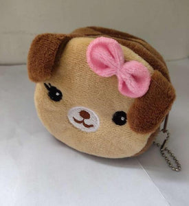 Cartoon Animal Boys Plush Coin Purse Children Zipper Coin Bags Storage Pouch Cute Animals Wallets Women Mini Handbag Kid Gift