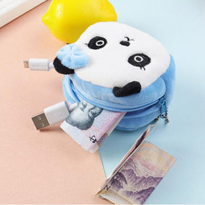 Cartoon Animal Boys Plush Coin Purse Children Zipper Coin Bags Storage Pouch Cute Animals Wallets Women Mini Handbag Kid Gift