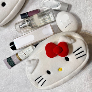 Cartoon Sanrio Hello Kitty Plush Coin Purse Women Girls Cosmetic Bags Storage Pouch Cute Animals Wallets Women Mini Handbag