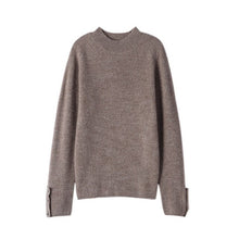 Load image into Gallery viewer, Cashmere sweater for fall winter 2021 new ladies wool knit sweater round neck straight casual round neck pullover Women sweater