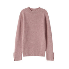 Load image into Gallery viewer, Cashmere sweater for fall winter 2021 new ladies wool knit sweater round neck straight casual round neck pullover Women sweater