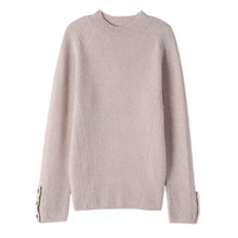 Load image into Gallery viewer, Cashmere sweater for fall winter 2021 new ladies wool knit sweater round neck straight casual round neck pullover Women sweater