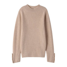 Load image into Gallery viewer, Cashmere sweater for fall winter 2021 new ladies wool knit sweater round neck straight casual round neck pullover Women sweater