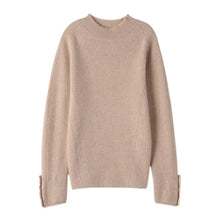 Load image into Gallery viewer, Cashmere sweater for fall winter 2021 new ladies wool knit sweater round neck straight casual round neck pullover Women sweater