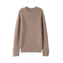 Load image into Gallery viewer, Cashmere sweater for fall winter 2021 new ladies wool knit sweater round neck straight casual round neck pullover Women sweater
