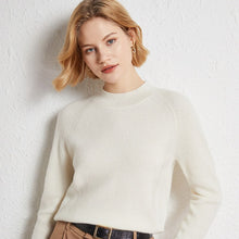 Load image into Gallery viewer, Cashmere sweater for fall winter 2021 new ladies wool knit sweater round neck straight casual round neck pullover Women sweater