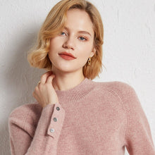 Load image into Gallery viewer, Cashmere sweater for fall winter 2021 new ladies wool knit sweater round neck straight casual round neck pullover Women sweater