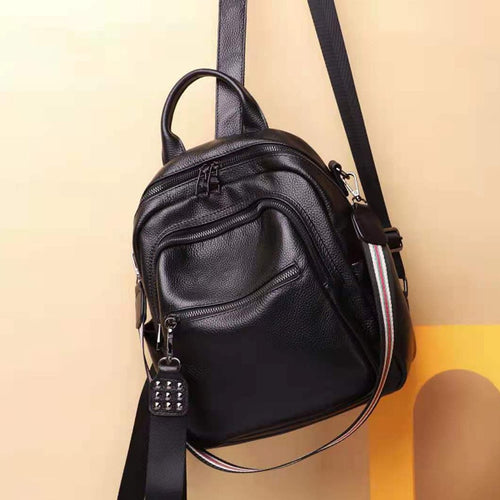 Casual All-Match leather Backpack Women 2022 New Fashion large-Capacity Travel Backpack Famous brand shoulder bag school bag