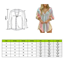 Load image into Gallery viewer, Casual Butterfly Print Irregular Long Blouse Top 2021 Summer Long-Sleeved V-Neck Button Striped Shirt Streetwear Femme Blusas