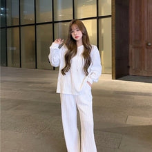 Load image into Gallery viewer, Casual Fashion Set Women&#39;s Autumn and Winter 2021 New Hoodie Wide-leg Pants Small Internet Celebrity Two-piece Suit Kio