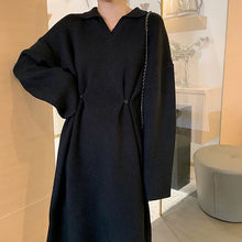 Load image into Gallery viewer, Casual Women&#39;s Dresses Design Loose Party Dress Woman Clothes Lazy Sweater Female Elegant Knitted Robe Autumn Oversize Vestidos