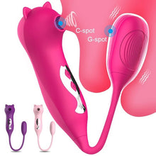 Load image into Gallery viewer, Cat Kiss Sucking Multi Frequency Vibration Egg Skipping Cat Female Masturbator Egg Skipping Sex Toys for Women Clitoral Vibrator