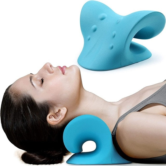 Cervical Spine Stretch Gravity Muscle Relaxation Traction Chiropractic Pillow Shoulder Massage Relieve Pain Spine Correction