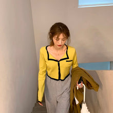 Load image into Gallery viewer, Character Short Style Knitted Cardigan 2021new Early Spring Women&#39;s Thin Loose Sweater Coat Style Loose Top