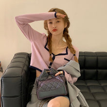 Load image into Gallery viewer, Character Short Style Knitted Cardigan 2021new Early Spring Women&#39;s Thin Loose Sweater Coat Style Loose Top