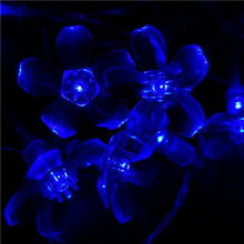Load image into Gallery viewer, Cherry Blossom Flower Garland Battery Powered LED String Fairy Lights Crystal Flowers For Indoor Wedding Christmas Decors Purple