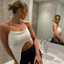 Load image into Gallery viewer, Chic Fashion Sleeveless Halter Crop Tops for Women Hot Sexy Backless Irregular Cropped Feminino Top Streetwear