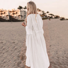 Load image into Gallery viewer, Chiffon Beach Cover Up Women Bikini Cover Up Long Beach Dress Cardigan Tunics 2021 Sexy Swimsuit Cover Up Seaside Vacation Skirt